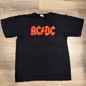 AC/DC Band T-Shirt Mens Medium Black 2009 Licensed Graphic Rock Tee Short Sleeve
